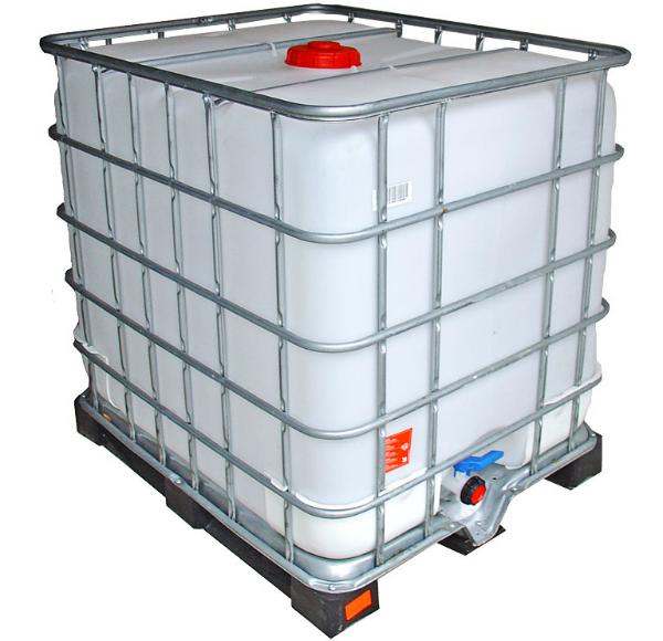 1000l IBC Wassertank GESPÜLT (SIRUP) auf PE-Palette 