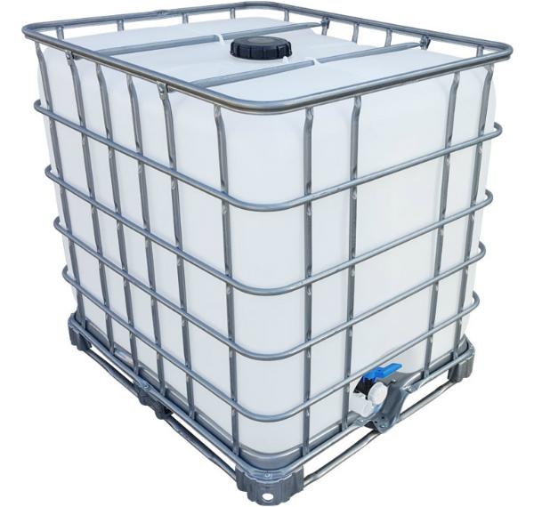 Intermediate Bulk Container Wassertank IBC Container Stahlpalette gebraucht gespuelt 1000 Liter
