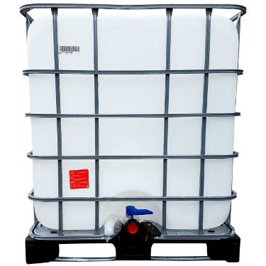 1000l IBC Container (Neue Tankblase) auf Stahl/PE-Palette REBOTTLED 