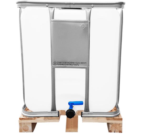 300l IBC Container UN-Zulassung Gefahrgutzulassung auf Holzpalette NEU