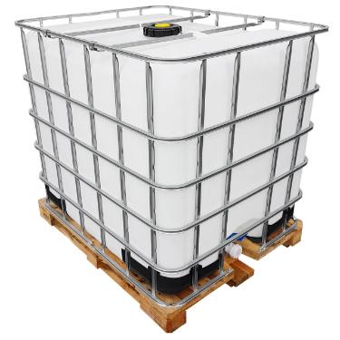 1000l IBC Wassertank GESPÜLT auf Holzpalette