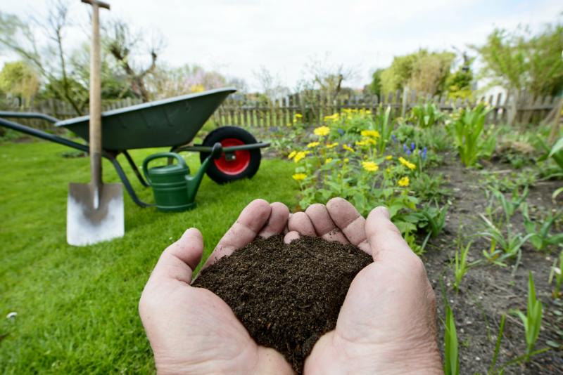 Naturduenger in der Hand