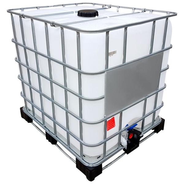 1000l IBC Container (Neue Tankblase) auf Stahl/PE-Palette REBOTTLED