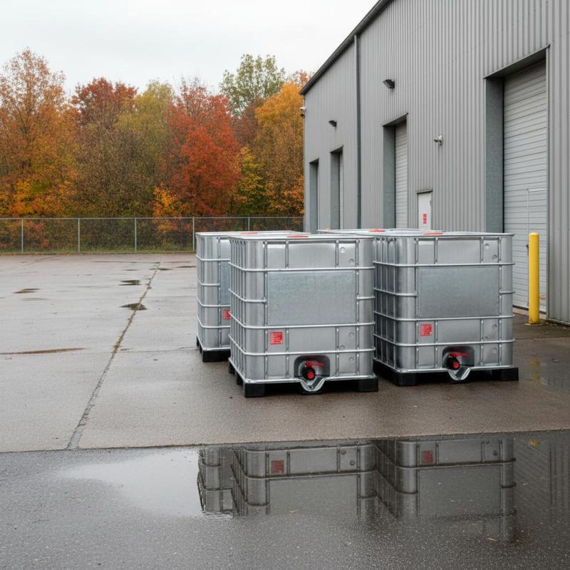 1000l IBC Container »Stahlmantel« DN150/50 auf PE-Palette NEU