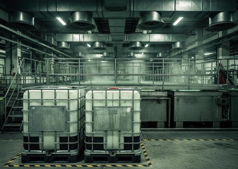 IBC Container in einer Fabrik