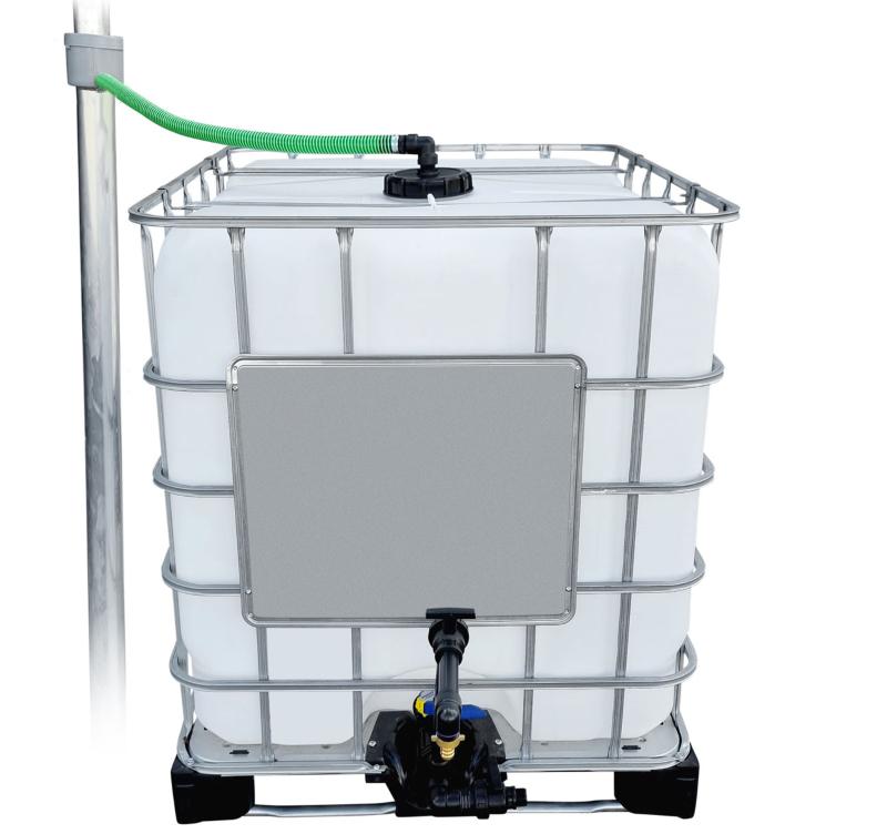 1000l IBC Regenwassertank Neuwertig mit Fallrohranschluss + Schwanenhals
