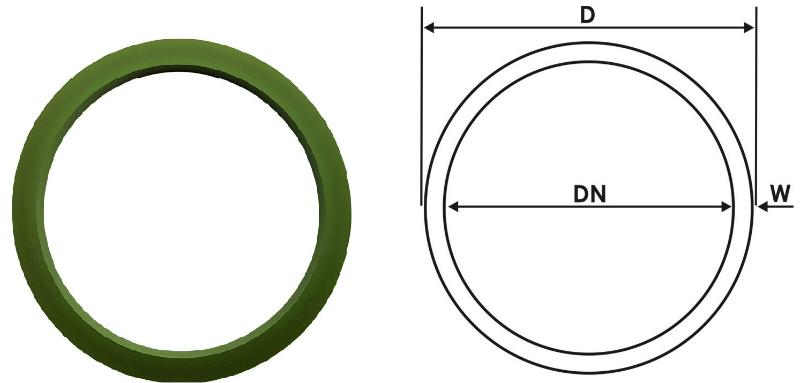 SCHÜTZ Flanschdichtung VITON/FKM für Klappenhahn S75x6 (75mm) ALU Überwurf