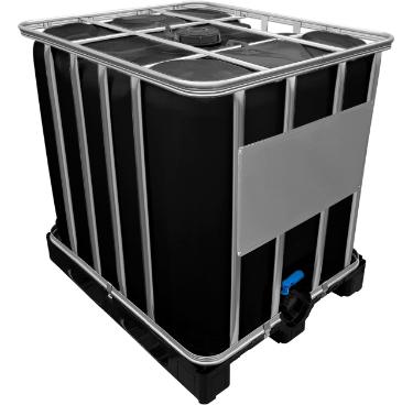 1000l IBC Container SCHWARZ auf PE-Palette NEU