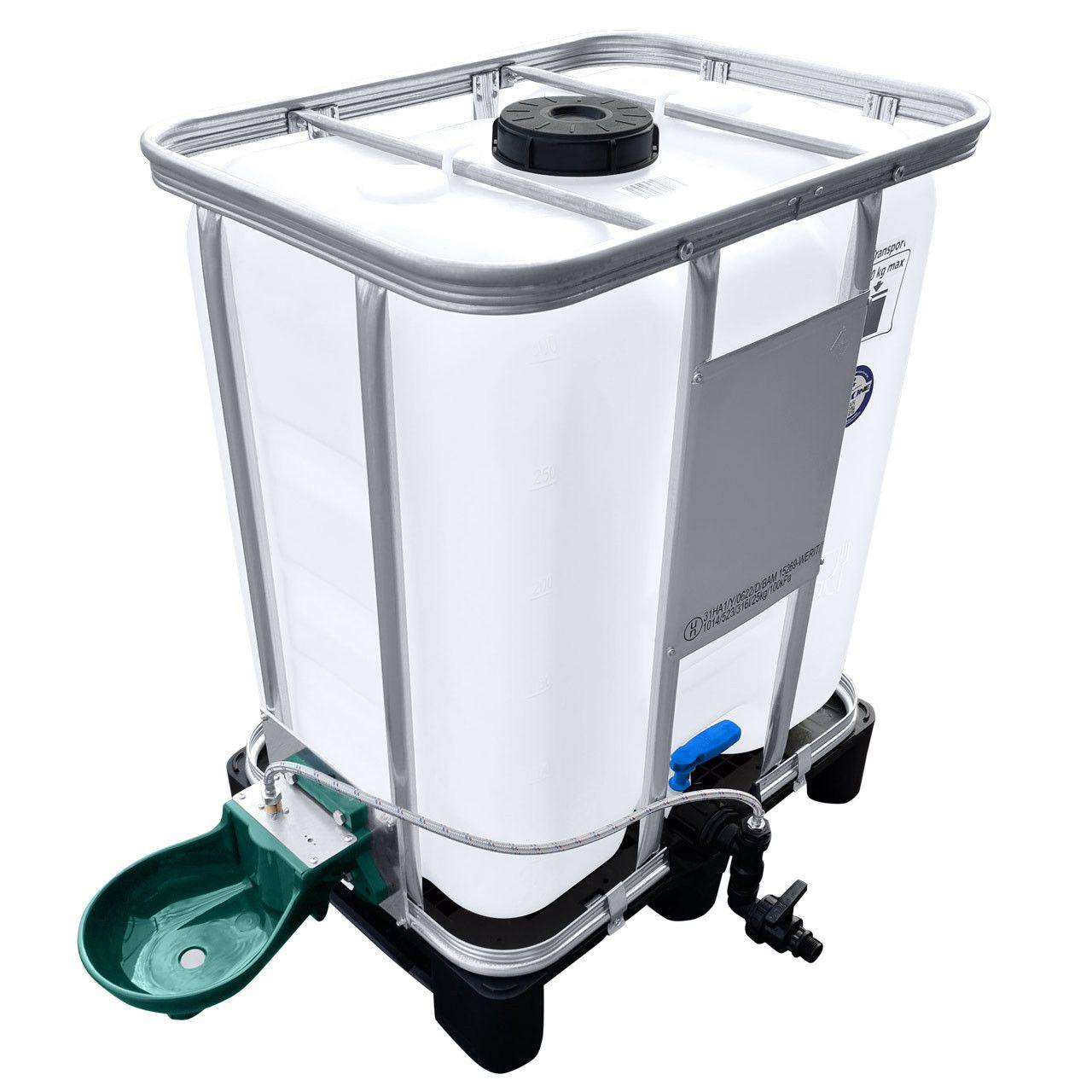 300l IBC Container mit Tränkebecken auf PE-Palette NEU 300l IBC Container mit Tränkebecken auf PE-Palette NEU
