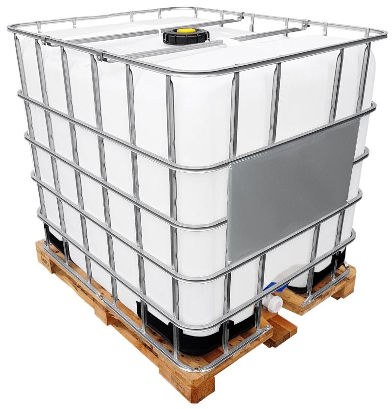 1000l IBC Wassertank GESPÜLT auf Holzpalette