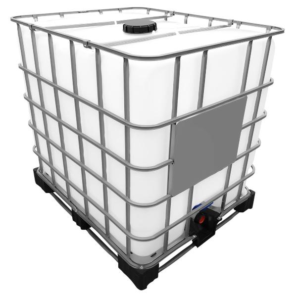 1000l IBC Container auf Stahl/PE-Palette REBOTTLED