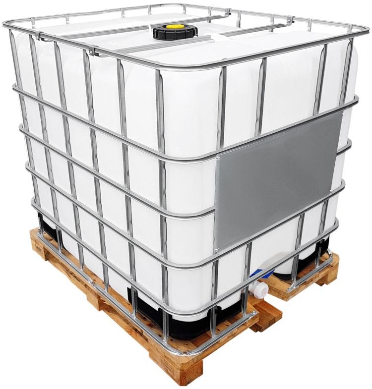 1000l IBC Wassertank GESPÜLT auf Holzpalette 