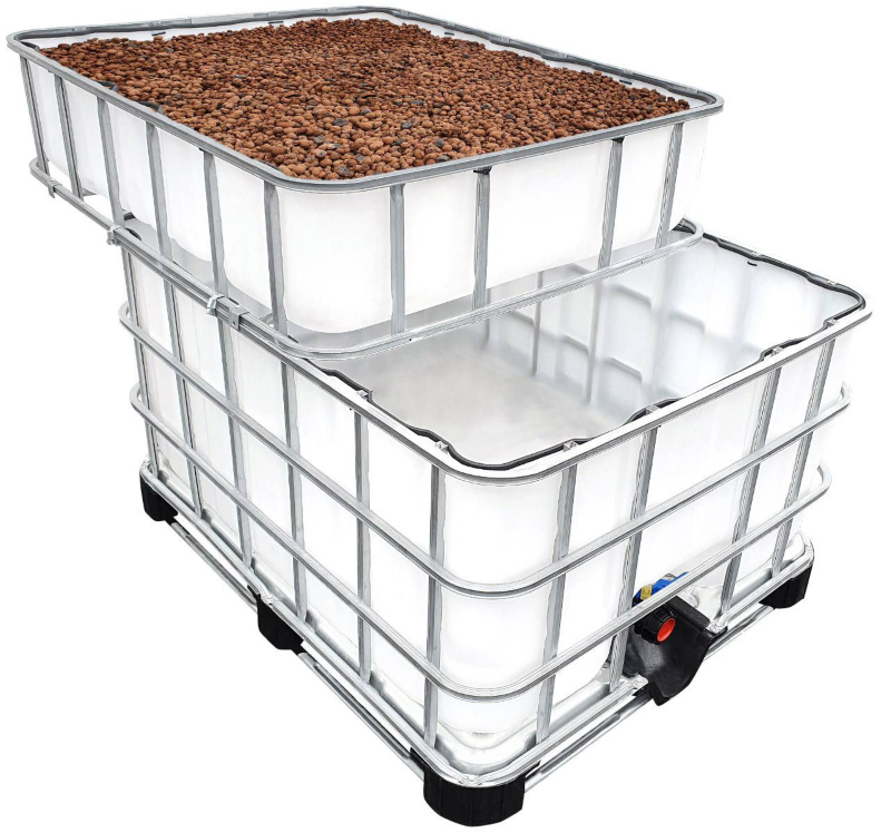 600/200l IBC KUBIKGARDEN Neuwertig/Rebottled Hochbeet Modern Farming Speicher +SET 