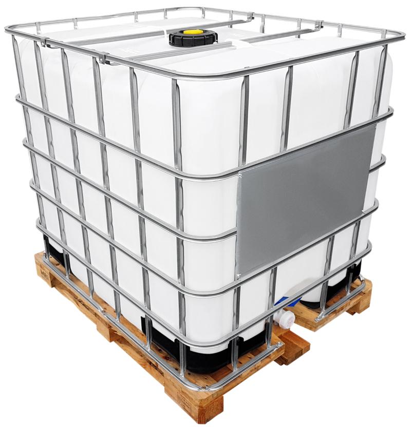 1000l IBC Wassertank GESPÜLT auf Holzpalette