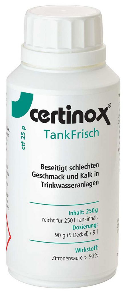 500g Tankaufbereitung Tankfrisch Pulver Certinox Hausanlage für die Regenwassernutzung