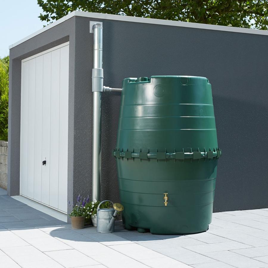 1300l TOP-Tank Regenspeicher dunkelgruen wasserauffangbehaelter-gartenbewaesserung