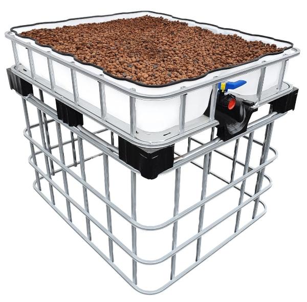 200l IBC Hochbeet NeuwertigRebottled Podest Farming Speicher +SET