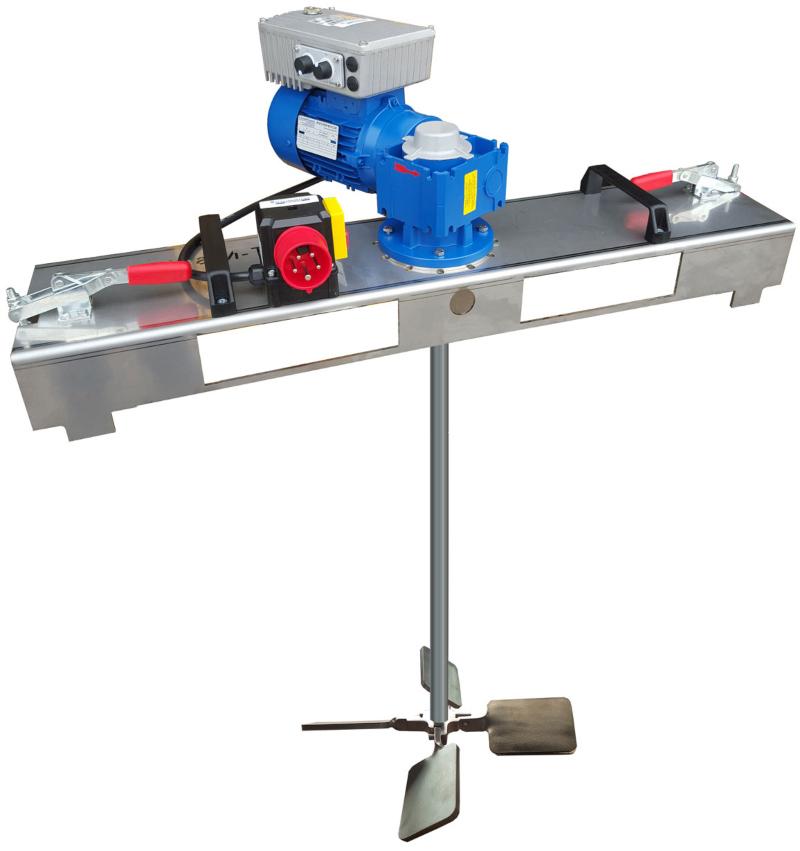 IBC Schneckengetriebe Rührwerk mit E-Antrieb 2000 m/Pas. Effektive Tankrührwerke