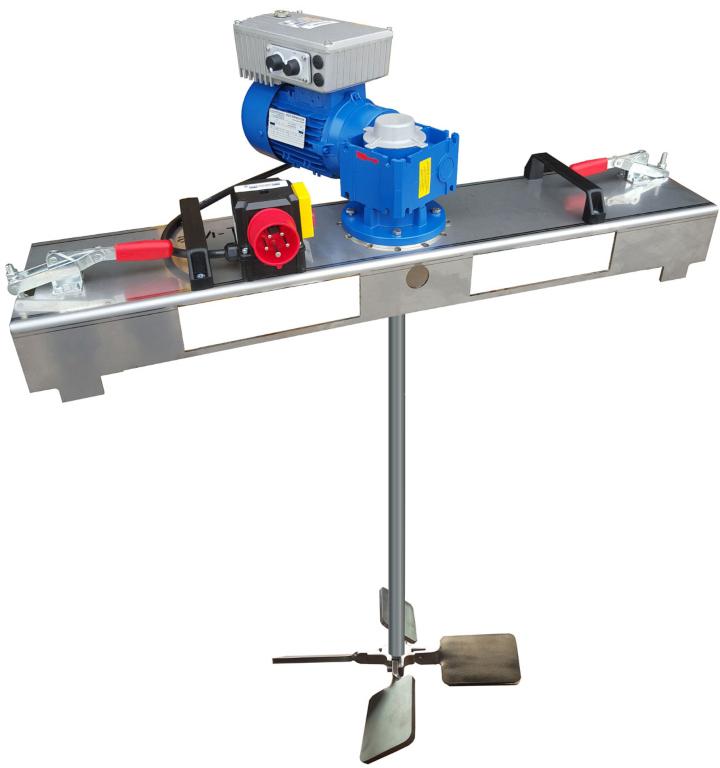 IBC Schneckengetriebe Rührwerk mit E-Antrieb 2000 m/Pas. 