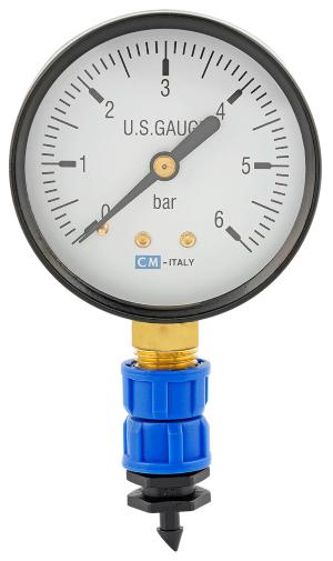 Manometer Druckanzeige für Tropfrohr/Hauptleitung