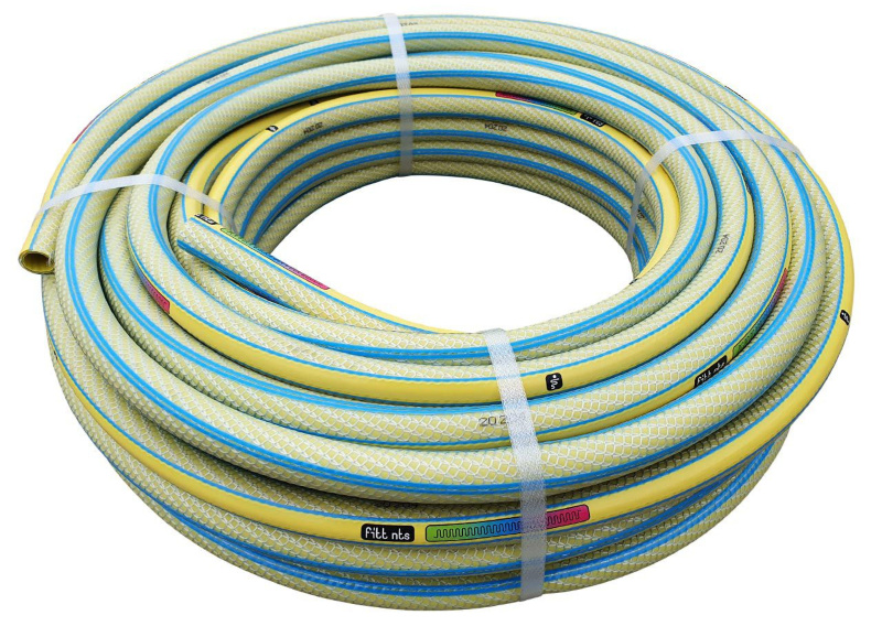 FITT 19mm 3/4" (25m) Profi-Gartenschlauch NTS-Trikot-Gewebe Yellow