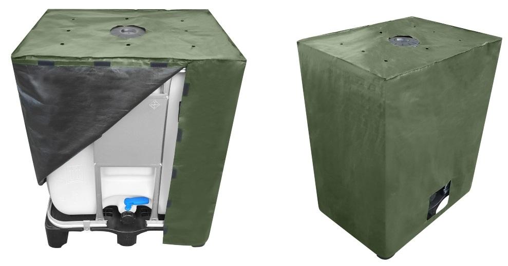 300l IBC Cover UV-Schutz Gewebe mit Klettverschluss in Grün