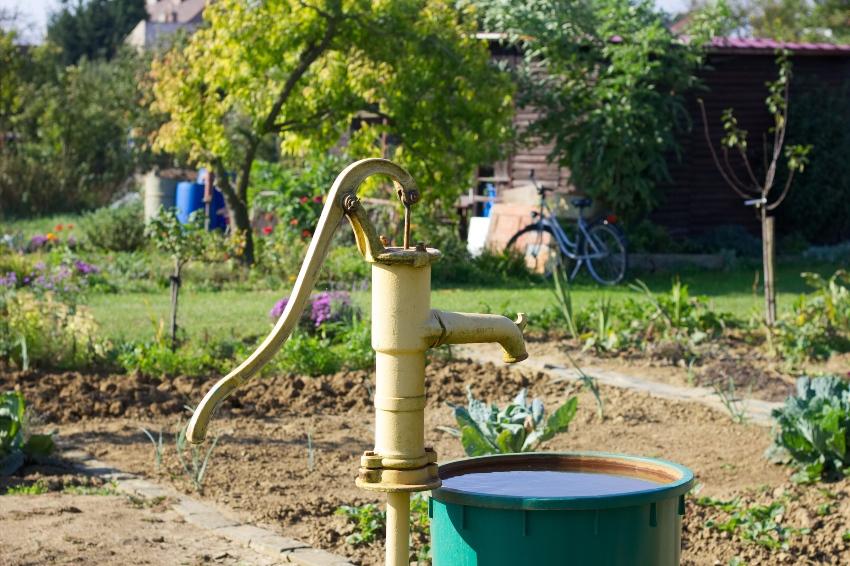 Alte Handpumpe im Garten