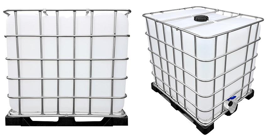 1000l IBC Wassertank auf PE-Palette (FOOD) REBO NEUWERTIG