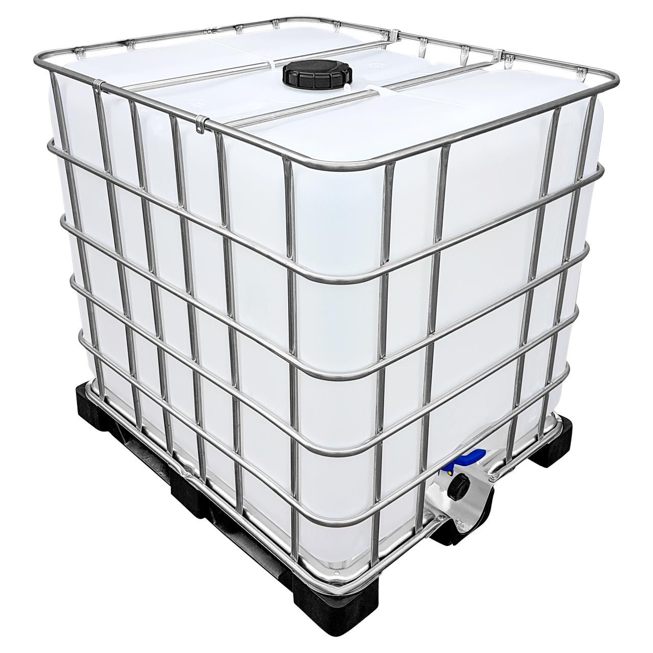 1000l IBC Wassertank Rebottled »FOOD« auf PE-Palette (Neuwertig) 1000l IBC Wassertank Rebottled »FOOD« auf PE-Palette (Neuwertig)