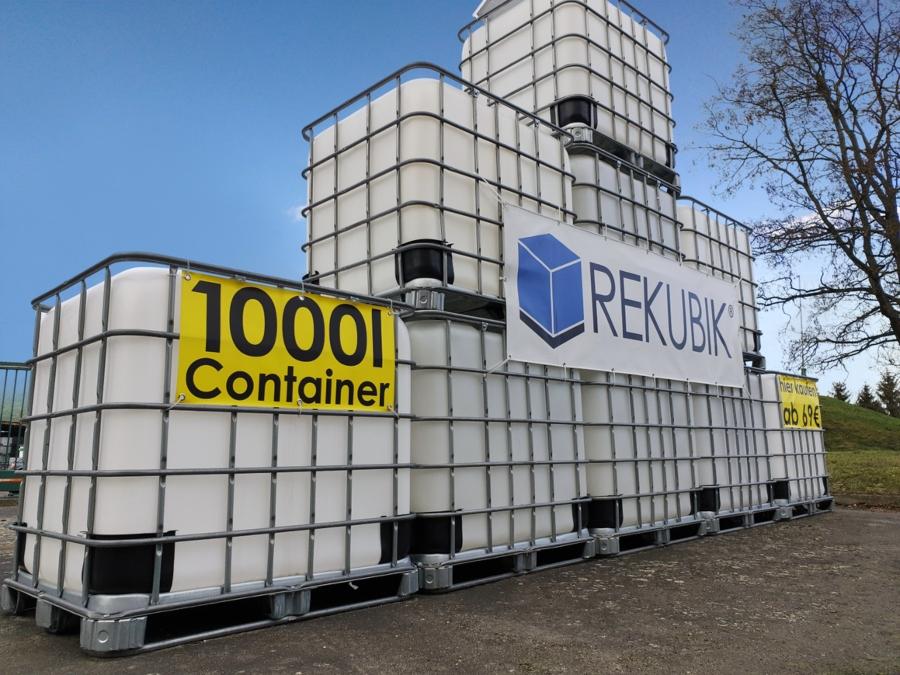 1000l IBC Wassertank (SIRUP) UNGESPÜLT auf Palette