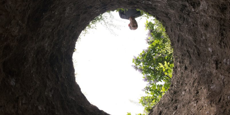 Blick aus einem Brunnen heraus - Brunnenbau für die Gartenbewässerung