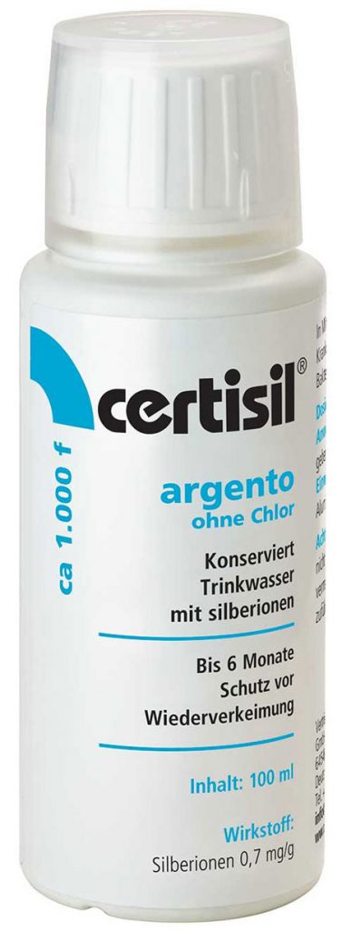 100ml Trinkwasser Stabilisator Argento flüssig Certisil