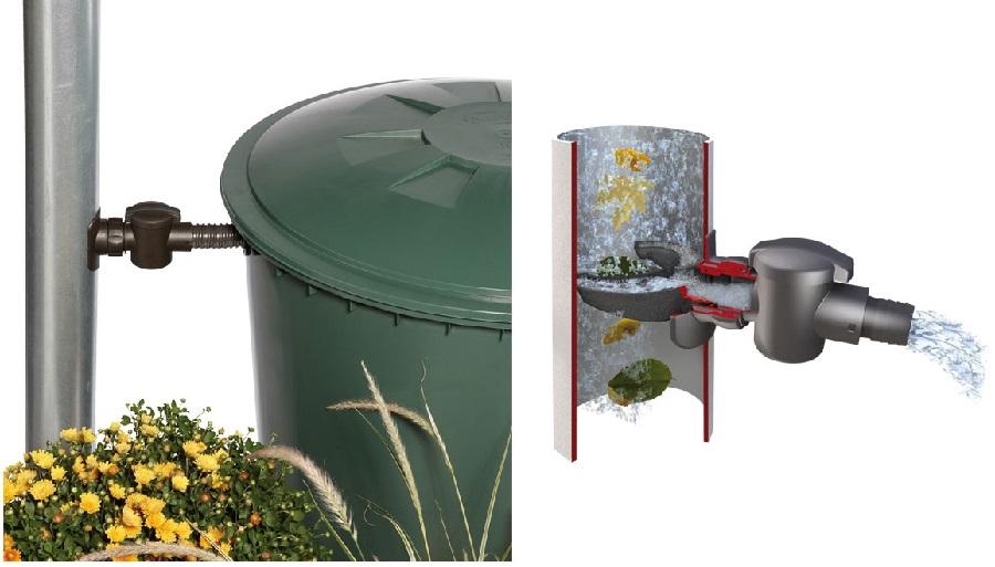 SPEEDY Regensammler für DN 70-100 Fallrohr bis 80m² Dachfläche - Regenwasserfilteranlage für Haus und Garten