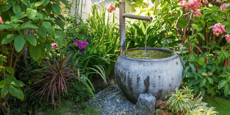 Gartenbrunnen - Eisenhaltiges Wasser für die Gartenbewässerung nutzen