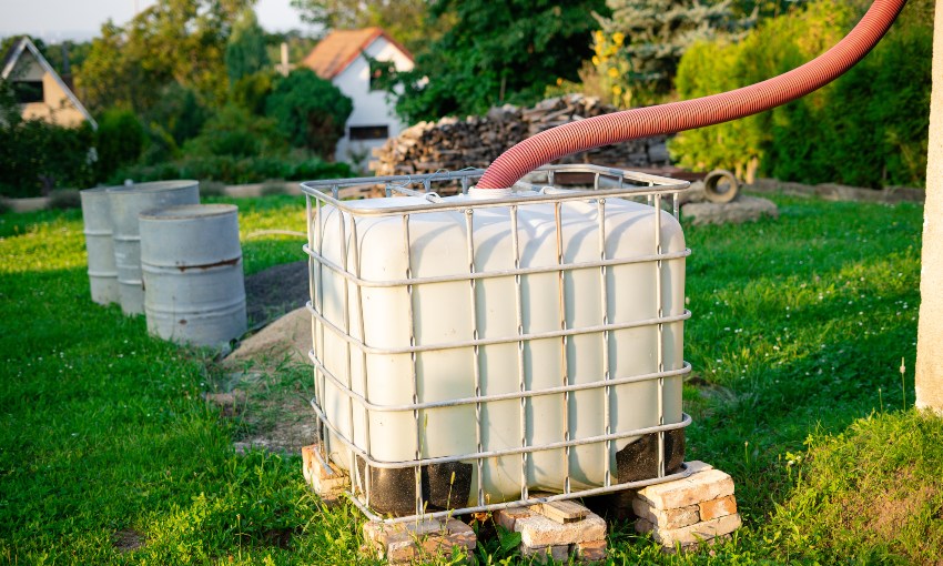 IBC im Garten - Beim Gartenwasser Geld sparen