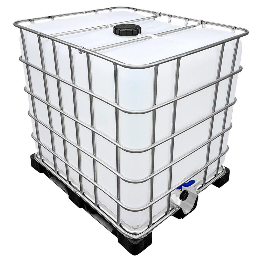 1000l IBC Wassertank Neuwertig/Rebottled auf PE-Palette (FOOD)