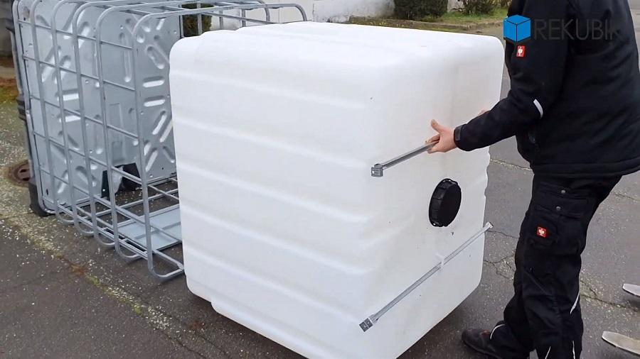 1000l IBC Wassertank Neuwertig/Rebottled auf PE-Palette (FOOD) IBC Hot Tub 