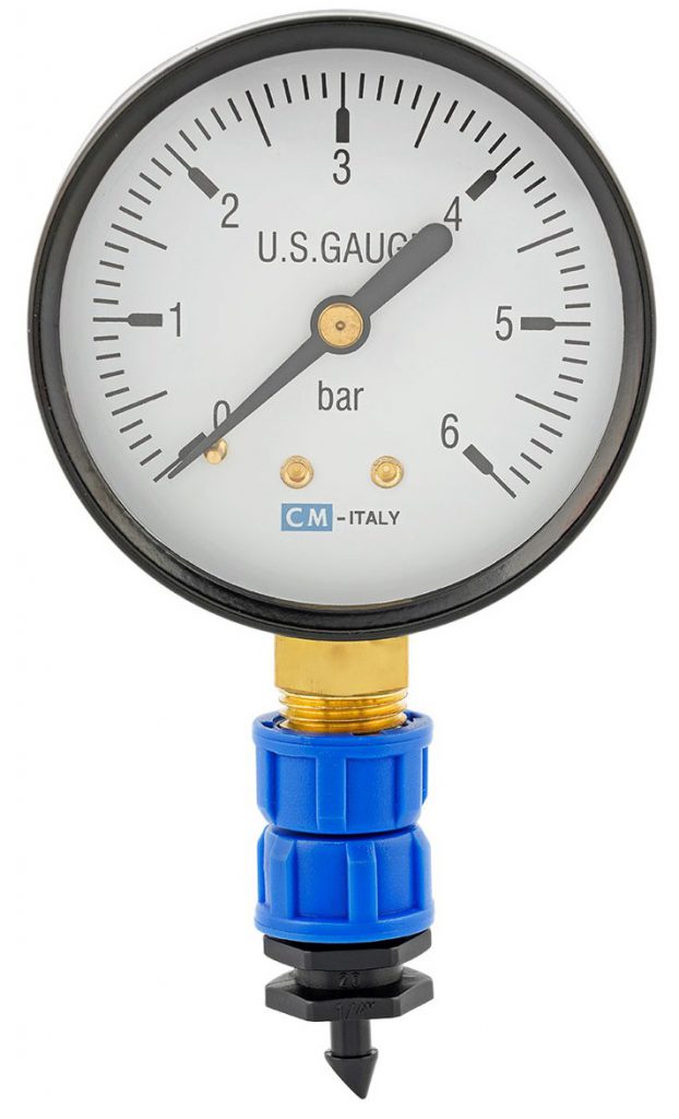 Manometer Druckanzeige für Tropfrohr/Hauptleitung