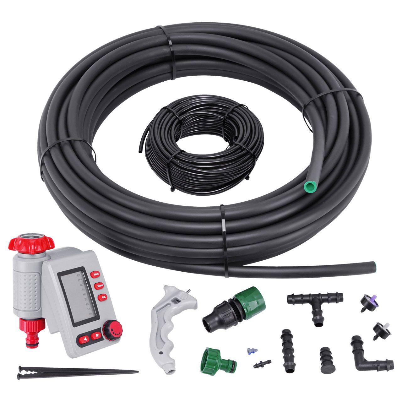 Tropfbewässerungsset mit Zeitschaltuhr Tropfbewässerungsset mit Zeitschaltuhr