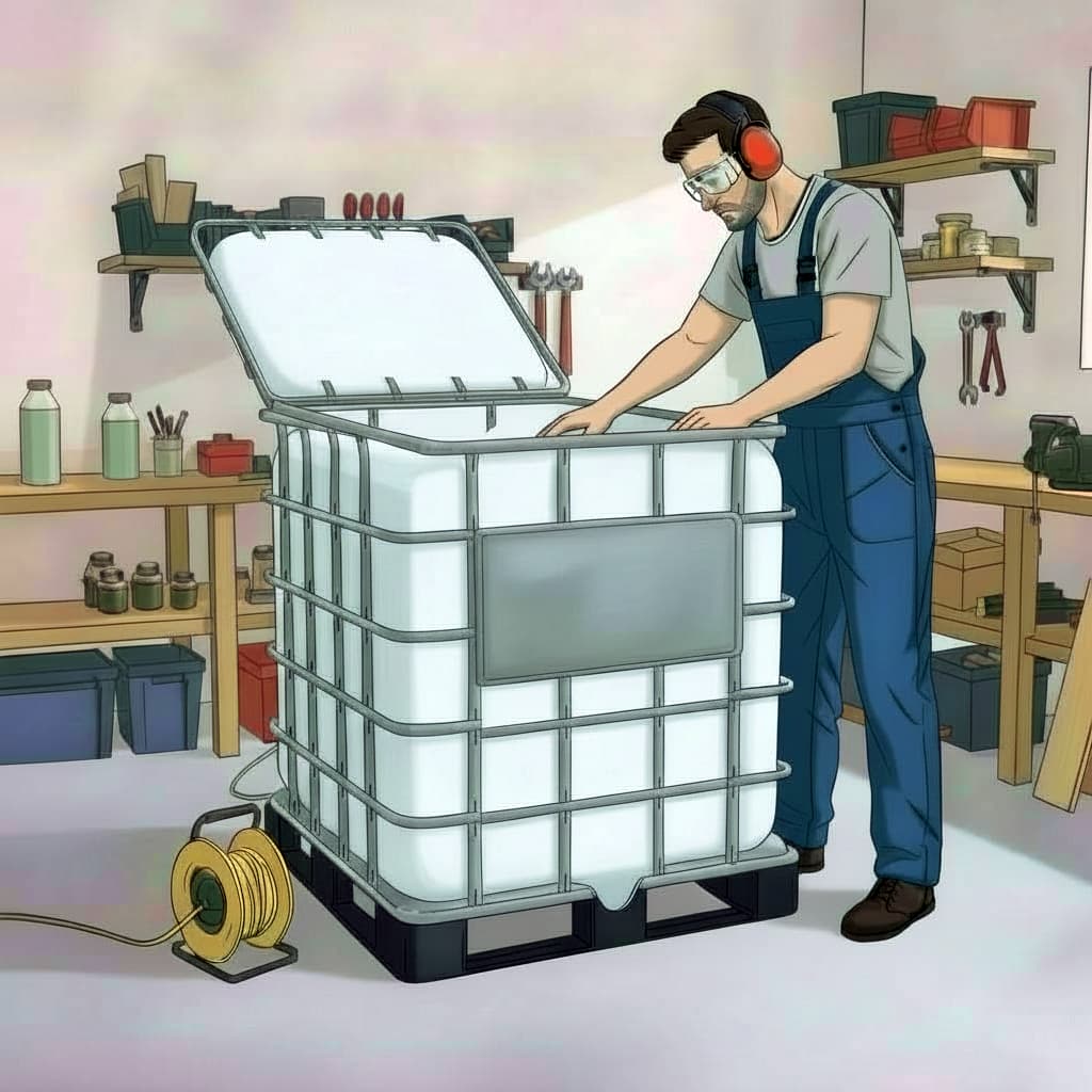 IBC-Container zuschneiden - 04-Strecken-schneiden IBC-Container zuschneiden - 04-Strecken-schneiden