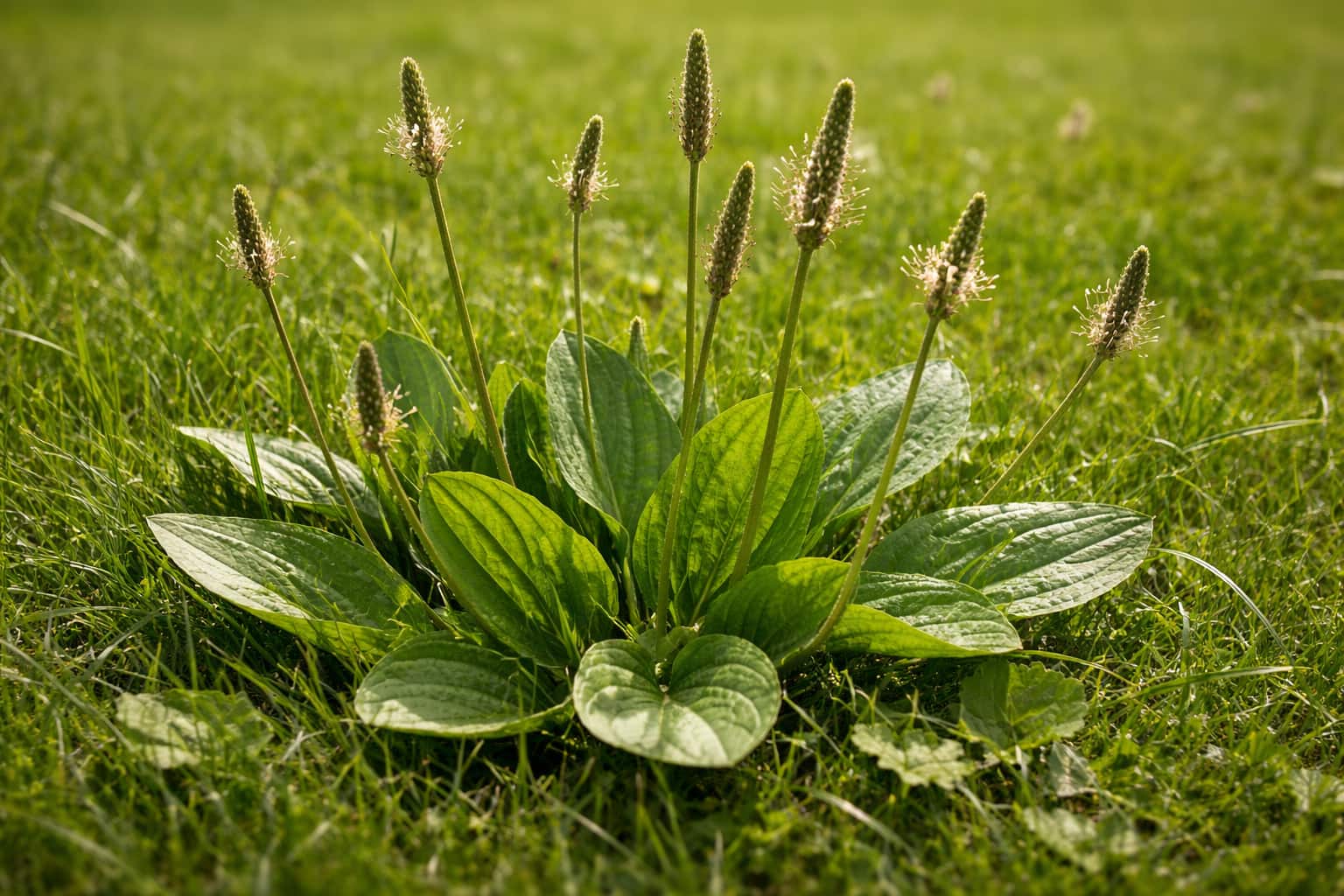 Breitwegerich im Rasen Breitwegerich im Rasen