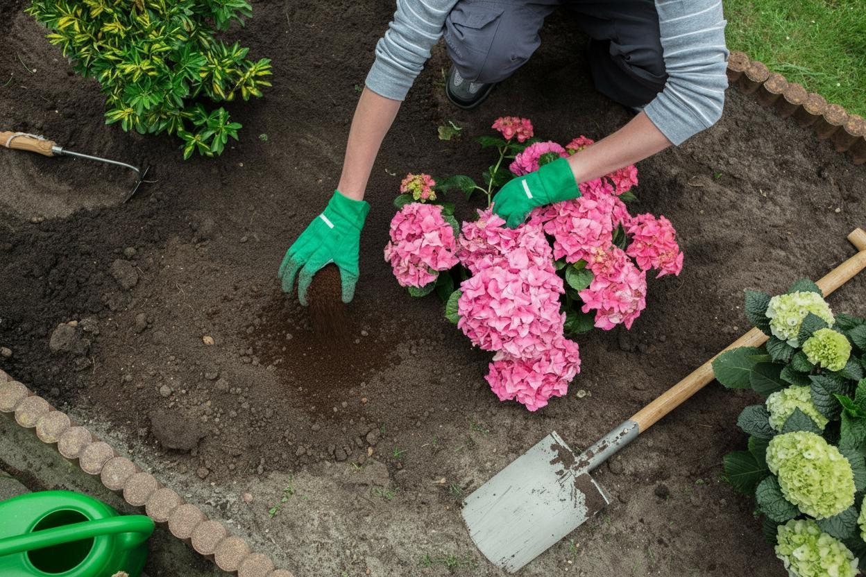 Hortensien mit Kaffeesatz düngen