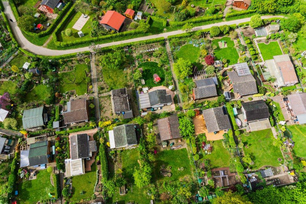 Schrebergärten im Suedpark Duesseldorf