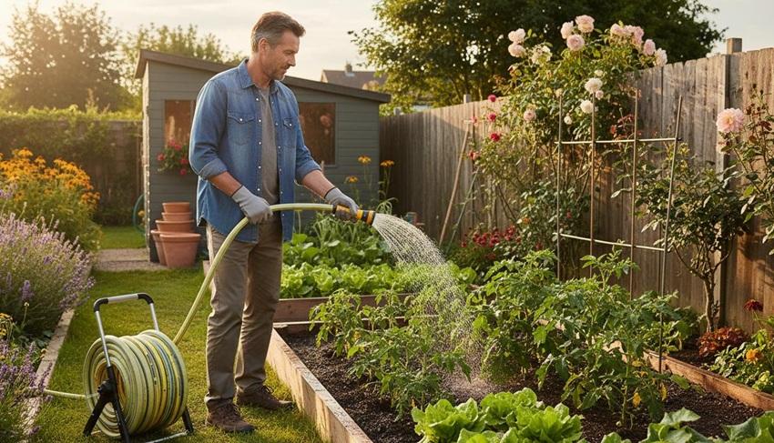 FITT 13mm 1/2" (25m) Profi-Gartenschlauch NTS-Trikot-Gewebe Yellow