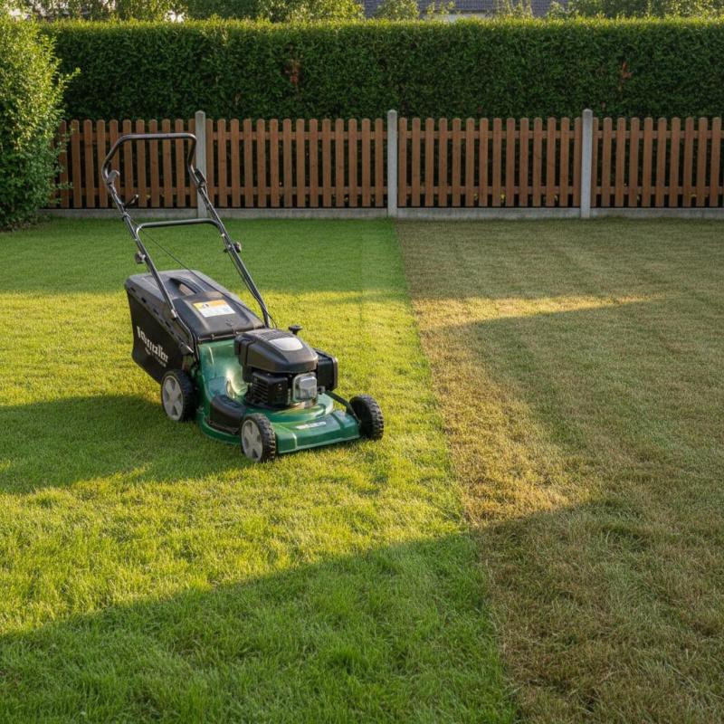 Richtige Schnitthöhe beim Rasenmähen gegen Moos
