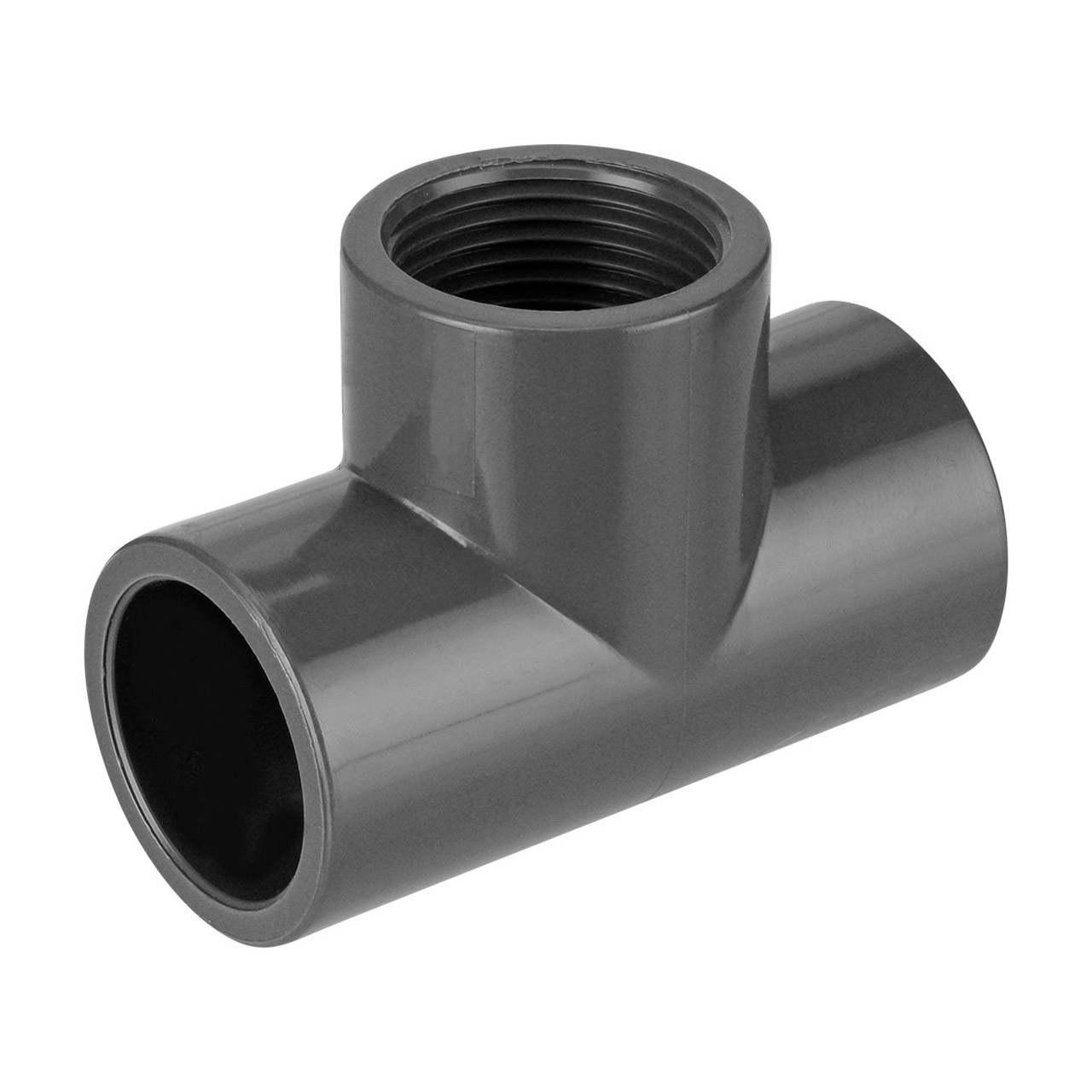 PVC-U T-Stück 90° Klebemuffe x Innengewinde