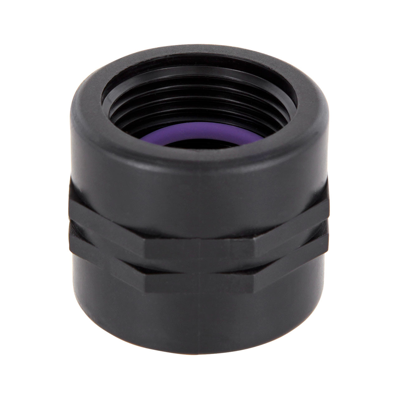 Doppel-Muffe-2x-Innengewinde-mit-O-Ring PP Gewindefittings Gewindeverschraubung Doppelmuffe Fitting 2x Innengewinde mit O-Ring