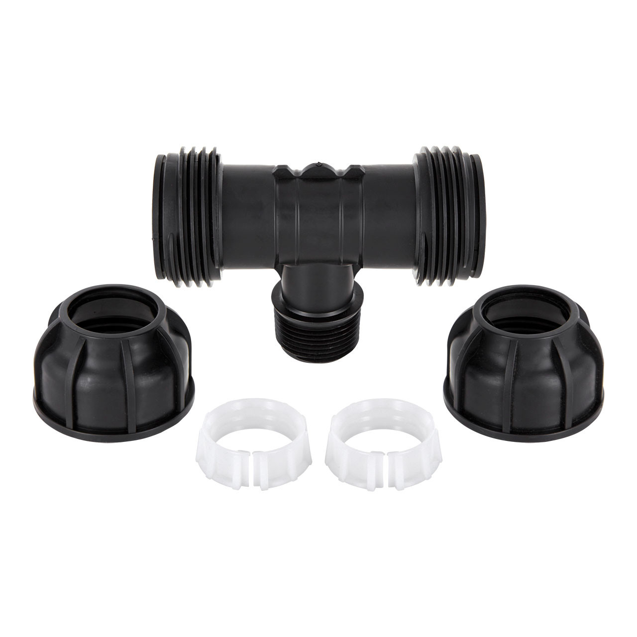 PP-Klemmfitting Klemmverschraubung T-Stück Klemmverbindung PE-Rohr Klemmfitting x Außengewinde