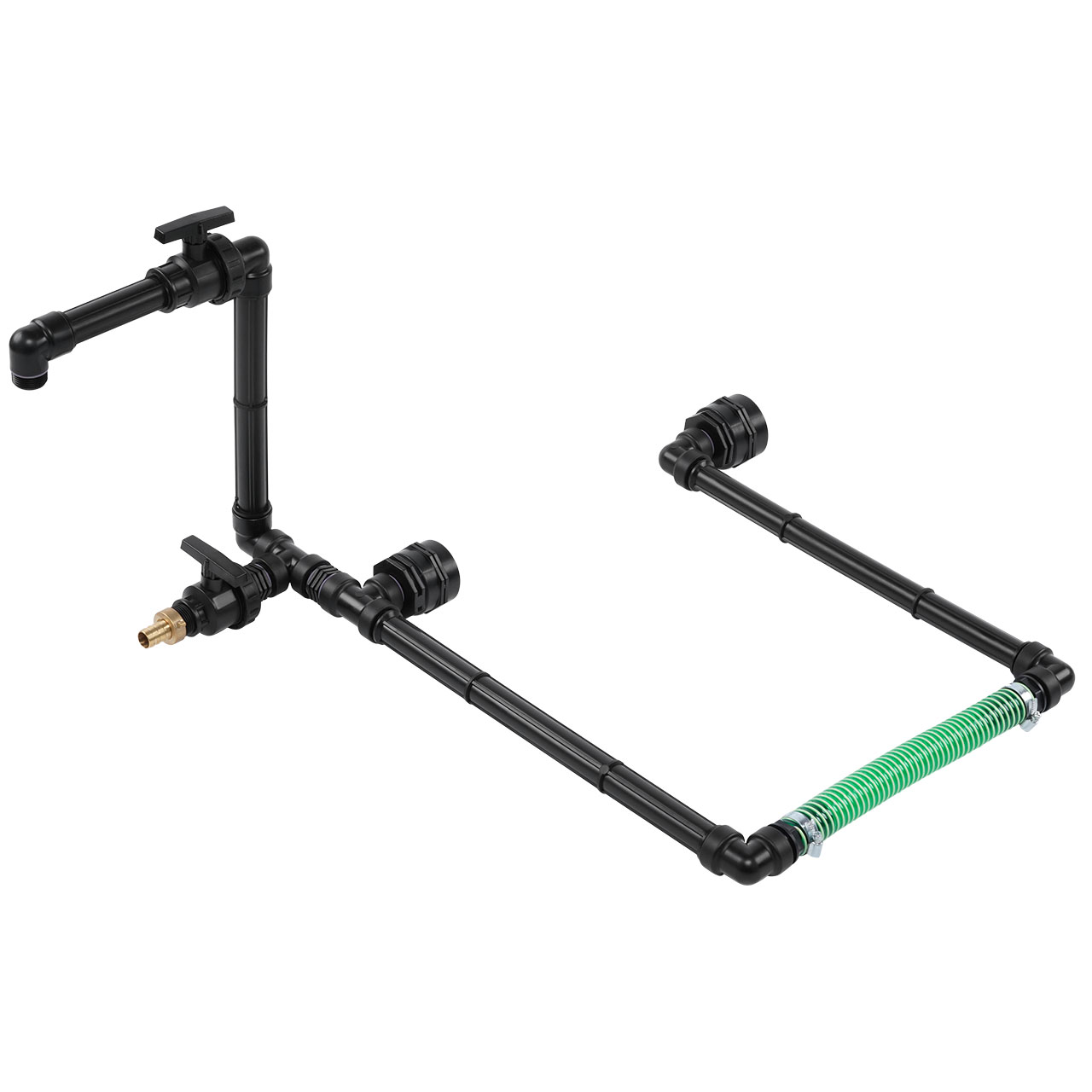 IBC Adapter BSP 2" - 2 IBC hintereinander Schwanenhals Tankverbindung 32mm Schlauch