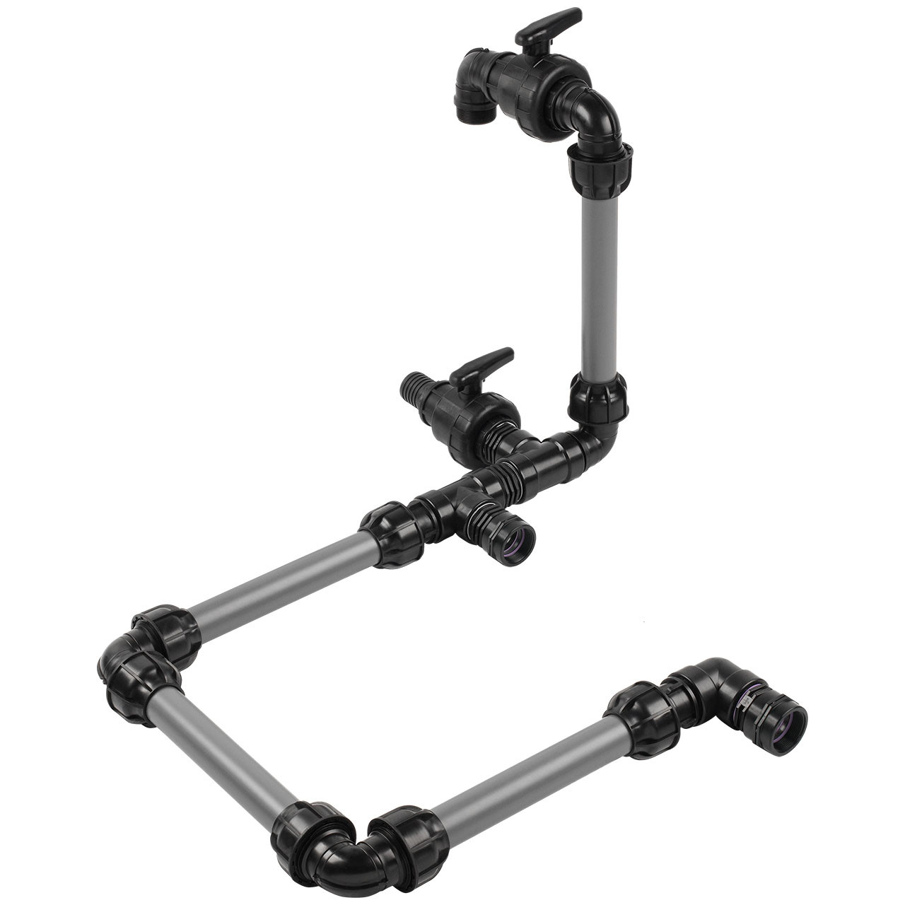 IBC Adapter BSP 2" - 2 IBC hintereinander Schwanenhals Tankverbindung 50mm Rohr